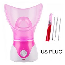 스티머 스팀기 얼굴스팀기 Fe Stemer Mist 페이셜 사우나 모공 및 추출물 lkhed Rejuvente Hydrte 당신의, 04 Pink-US, Pink-US