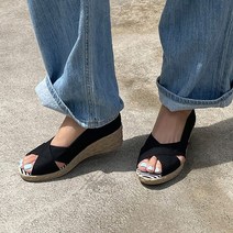 벨레페 스타비 X 스트랩샌들 웨지힐 미들힐 5cm