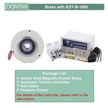 얇은 마그네틱 파우더 브레이크 장력 컨트롤러 키트 중공 샤프트 풀기 1500rpm 3 6 12 25 50 100Nm 0310kg DC24V 백 머신, 30.Brake and KDTB1000  100Nm 1