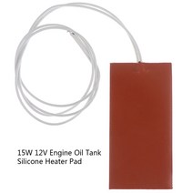 유연한 방수 실리콘 히터 패드 유압 탱크 히팅 플레이트 매트 15W 12V DC 50x100mm 와이어 히터 엔진 블록 오일 팬