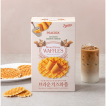 피코크 브라운치즈와플 288g 노르웨이치즈 카라멜 사무실 아이 간식 디저트, 2개