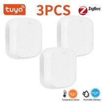 스마트온습도계 온도기록계 tuya wifi zigbee 실내 실외 습도 감지기 온도 습도 센서 음성 제어 지원 alexa google 홈 스마트 라이프, 지그비 3개