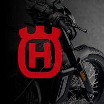 허스크바나 로고스티커 오토바이 데칼, 150x180mm, 검정