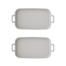 푸코 그릴 전자레인지 플레이트 2Pset(6style), 화이트