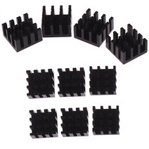 램쿨러 10pcs 컴퓨터 라디에이터 알루미늄 방열판 방열판 전자 칩 방열 냉각 패드, 없음
