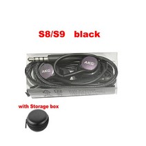 삼성 호환 EO IG955 이어폰 3.5mm 마이크 유선 AKG 헤드셋 갤럭시 S10 S9 S8 S7 화웨이 xiaomi vivo OnePlus, [09] S8 S9 black with box