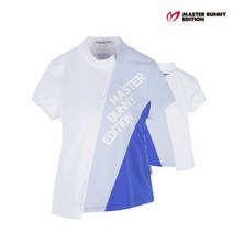 마스터바니에디션 골프 masterbunnyedition여성 언발 블록 반팔 티셔츠 M42102TH069_WH, 002, WH