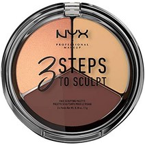 [파다] NYX Professional Makeup 3 Steps To Sculpt Face Sculpting Palette 03 Color Medium, [03] 03 color medium