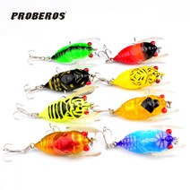 PROBEROS 탑워터 매미 워블러 워블러 배스낚시 웜 배스 메기낚시 루어 메기루어 하드베이트 지터벅 탑워터, D타입