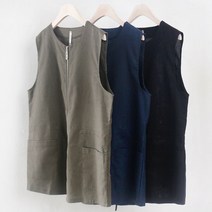 아이우먼 빅사이즈사랑해요 0336RL203 포켓 집업 마 조끼 MN