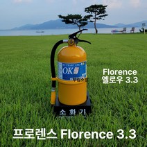 칼라소화기 옐로우 3.3kg 소화기3.3 가정용소화기 분말
