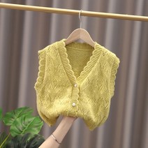 여아동 니트 조끼 민소매 베스트 자켓 봄 가을J2022905014