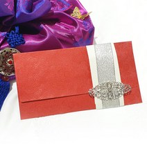 예쁜봉투 여자친구선물 축의금봉투 돌잔치돈봉투 띠지 빨강 봉투 백일기념 경품봉투