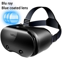 VR VR기기VRG Pro X7 안경 5-7 인치 지능형 전화와 호환되는 푸른 빛 눈 보호 가상 현실 헬멧, 한개옵션1, 01 Package A