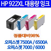 HP OFFICEJET 7500A HP7500A HP6500A HP6500 HP7500 비정품잉크, 1개, 빨강 대용량 호환잉크