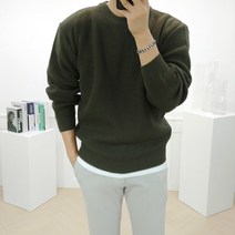 로니제이 남자 루즈핏 데일리 심플 와플 니트 7컬러