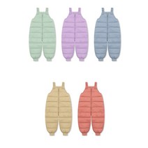 골든래빗 아동용 모눈 패딩 멜빵 팬츠