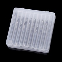 10 개 1/8 "단일 플루트 카바이드 나선형 플랫 노즈 엔드 밀 CNC 라우터 비트 17mm CEL, 한개옵션0