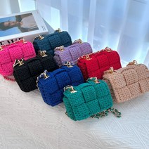 도두리 뜨개질 코바늘 DIY 가방 뜨기 키트 만들기 키트 패키지 벨라미니카세트백, 벨라 새콤달콤보라, 1개