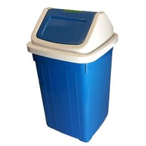 [태태몰] 사각휴지통 7호 60L 플라스틱 스윙뚜껑 학교 쓰레기통 청소용품 휴지통 분리수거 +&8658