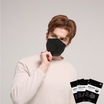 올바른 마스크 소형 중형 대형 KFAD 비말차단 국산 화이트 숨쉬기편한 새부리형마스크 60매, 대형 검정 30매