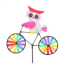 파티쇼 매장입구 장식 PW 정원용바람개비자전거타는핑크부엉이 데코 장식소품 배너 9WAEACD5, 1개, 1개