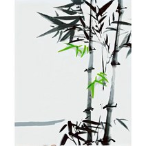 쉬운 diy피포페인팅 사군자 매화 난초 국화 대나무 매란국죽 행복 재물 풍수 수묵화 동양화 색칠하기 선물용 슬기로운 취미생활 집중력향상 스트레스 해소 그림그리기 소품, 사군자그리기도안07, 40*50cm(액자프레임포함)