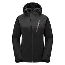 LNGXO 하이킹 자켓 여성 남성 방수 윈드 브레이커 캠핑 트레킹 레인 코트 야외 스포츠 스키 자켓 윈드 스토퍼 의류, 여성 블랙, XL, 협력사