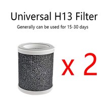 공기청정기미니 공기 청정기 탈취제 음이온 USB 포름 알데히드 연기 냄새 제거제 휴대용 자동차, [03] 2 filters