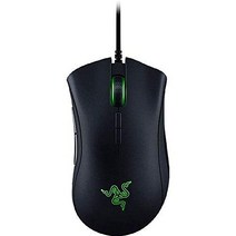 Razer 데스에더 엘리트 게이밍 마우스 16000 DPI 옵티컬 센서 크로마 RGB 조명 7개의 프로그래밍 버튼 기계식 스위치 고무 그립 매트 블랙166405