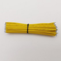 100 개/ 24AWG 주석 도금 와이어 PCB 솔더 케이블 더블 헤드 도체 Breadboard 점퍼 DIY 전자 라인 Arduino 들어, [06] Yellow, [03] 10cm