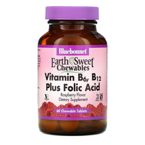 [1+1][60츄어블정] 블루보넷 씹어먹는 비타민 B6 B12 엽산 시아노 코발라민 비타민B 군 비타민비군 영양제, 60츄어블정 [1+1]