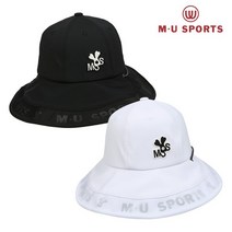 엠유스포츠 여성 와이드 매쉬 포인트 버킷햇 MU22333H207, BLK