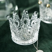 미니 유리 캔들홀더 악세사리 귀걸이 정리함 보석함, 1개