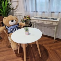 에브랏테크 백색 원형테이블 티테이블 높은테이블 카페테이블 600/700, 백색 600 ( 다리 : 700mm)