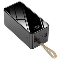 100000 mA 대용량 고속 보조 배터리 충전기 캠핑용, 100000mAh 블랙 표준, 블랙(표준)