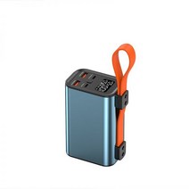 대용량 보조배터리 손전등 휴대폰 고속 충전 휴대용, 20000mAh, 03) 블루 일반