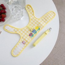 강아지 훈련 조끼 귀여운 튤립 자수 가슴 스트랩 풀 로프 격자 무늬 워킹 고양이 옷 테디 슈나우저 몰타 치와와, 2+XS