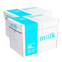 【밀크 A4 80g 2BOX 5000매/A4용지】 용지 한국제지 *O*79 22dc 7D1FB4, 본상품선택