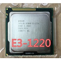 파워딜 인텔-제온 E3 1220 3.1GHz 8MB 4 코어 소켓 1155 5 GT 스쿼드 서버 CPU, 한개옵션0