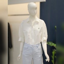 [나이스클랍]로고포인트 셔츠 블라우스A232MWB422WH