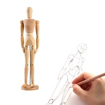 데셍 나무 목각관절인형 크로키 드로잉 피규어 30cm, 대