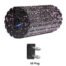 폼블러 진동폼롤러 피트니스 스트레칭 필라테스 글라스톤 밸런스운동기구 요가, Pink US plug