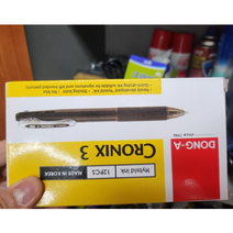 동아 크로닉스3 펜 0.5mm 12p + 투코비 스티키 메모패드 노랑 세트, 검정, 1세트