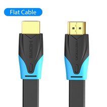 Vention 초고속 HDMI 2.0 케이블 HDTV LCD 프로젝터 노트북 PS3 3D 60HZ 4K 1m 2m 3m 5m 10m, 01 Flat Cable_01 0.75m