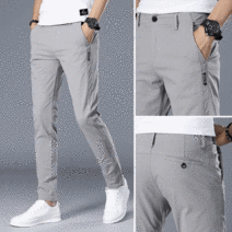 끌리시아 남자바지 캐주얼 슬랙스 코튼 스판 빅사이즈 기본 면 바지 P04