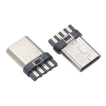 USB 3.1 C 타입 커넥터 수 소켓 리셉터클 관통 구멍 PCB 180 수직 실드 USB-C 충전 데이터 DIY 2 핀 4 핀 8 핀, A_10PCS