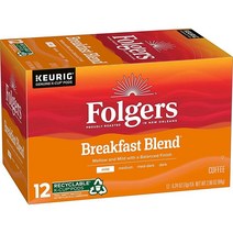 Foers Breakfast Blend 마일드 로스트 커피 큐리그 K컵 포드 72개, 12 Count (Pack of 6)_Breakfast