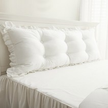 SKANDSALO 화이트 레이스 침대헤드쿠션 등받이 경사 베드, G 50X180cm