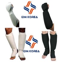 아이디엠 태권도 손등 팔 발등 정강이 보호대 합기도 격투기, 손등팔보호대, 흰색
